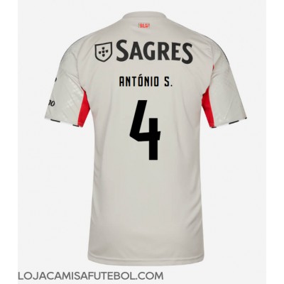 Camisa de Futebol Benfica Antonio Silva #4 Equipamento Secundário 2025-26 Manga Curta Camisa de Futebol Benfica Antonio Silva #4 Equipamento Secundário 2025-26 Manga Curta
